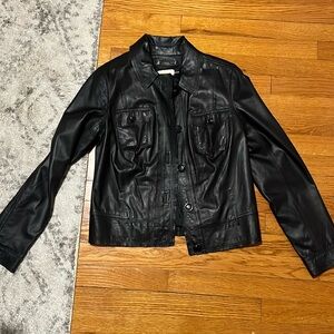 Tory burch leather jacket Size 10